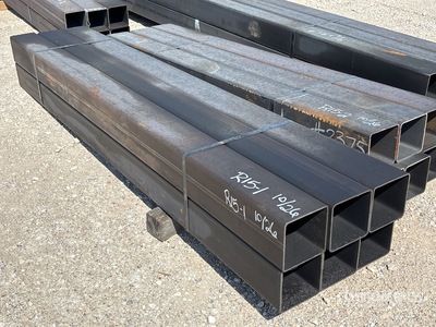Quantity of (6) 6 in x 6 in x 3/16 in x 8 ft Square Tubing (Unused)