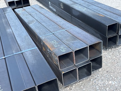 Quantity of (6) 6 in x 6 in x 3/16 in x 6 ft Square Tubing (Unused)