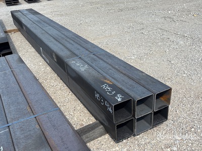 Quantity of (6) 6 in x 6 in x 3/16 in x 14 ft Square Tubing Divers (Unused)