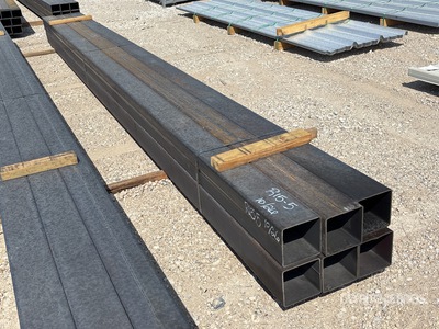 Quantity of (6) 6 in x 6 in x 3/16 in x 18 ft Square Tubing Divers (Unused)
