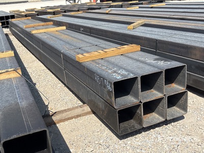 Quantity of (6) 6 in x 6 in x 3/16 in x 20 ft Square Tubing (Unused)