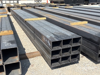Quantity of (9) 5 in x 4 in x 20 ft 11 GA Rectangle Tubing (Unused) (Unused)