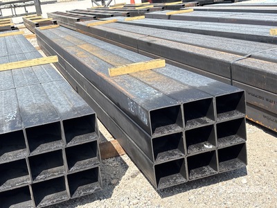 Quantity of (9) 5 in x 4 in x 20 ft 11 GA Rectangle Tubing (Unused) (Unused)