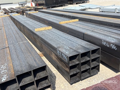 Quantity of (9) 5 in x 4 in x 20 ft 11 GA Rectangle Tubing (Unused) (Unused)