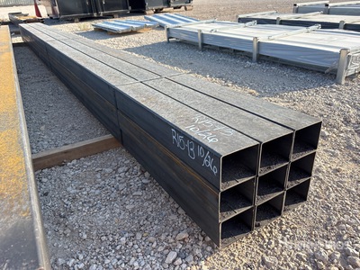 Quantity of (9) 5 in x 4 in x 20 ft 11 GA Rectangle Tubing (Unused) (Unused)