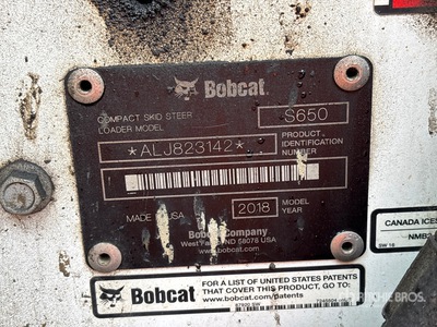 2018 Bobcat S650 Skid Steer Loader