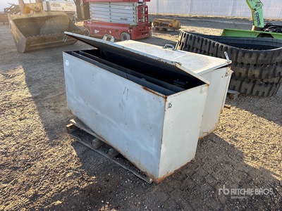 Quantity of (2) Storage Cabinets w/(2) Solar Panels