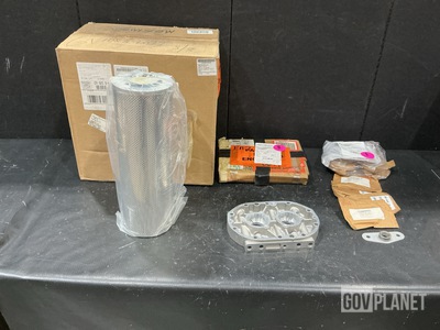 (2) End Plates, (11) Mounting Plates, (33) Filter Elements & Assorted Items