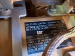Engine with Emission Label