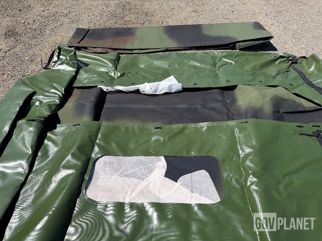 1- HMMWV 2 Man Pickup Top and Rear Cab Tarp - 3 Color Camo -NO NOS 2 Man Pick up Top and Rear Cab Tarp - 3 Color Camo. Ship Dims: 15x16x20 50lbs