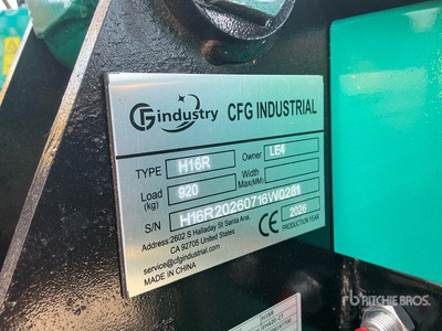 2026 CFG H16R Mini Excavator (Unused)