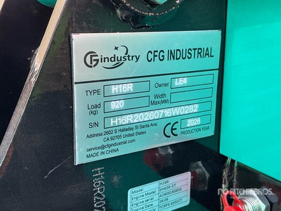2026 CFG H16R Mini-pelle (Unused)