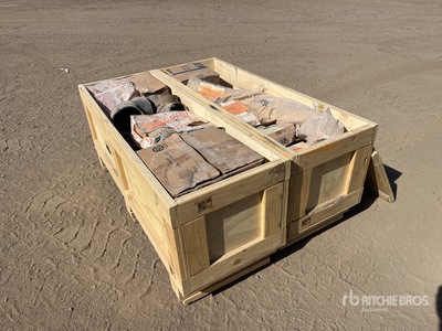 Quantity of (2) Crates of Assorted Parts (Unused) - Fits Cat AD55 AD60
