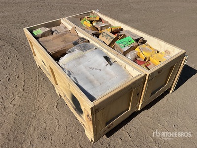 Quantity of (2) Crates of Assorted Parts (Unused) - Fits Cat AD55 AD60