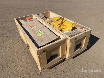 Quantity of (2) Crates of Assorted Parts (Unused) - Fits Cat AD55 AD60