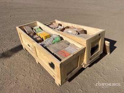 Quantity of (2) Crates of Assorted Parts (Unused) - Fits Cat AD55 AD60
