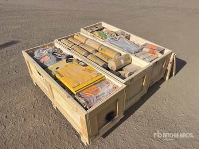 Quantity of (3) Crates of Assorted Parts (Unused) - Fits Cat AD55 AD60