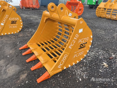 2026 SEC 58 in Skeleton Excavator Bucket - Fits Komatsu PC200 (Unused)