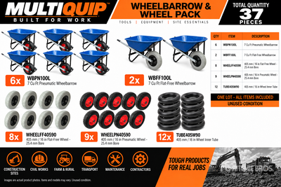 Multiquip Wheelbarrow & Wheel Pack (Unused)
