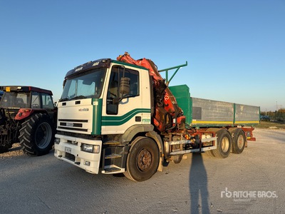 Ferrari 722.A3 J2 6650 kg on 1998 Iveco Eurotech 240E42 6x2 شاحنة قلابة مع رافعة