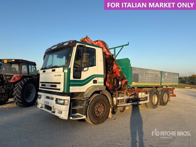 Ferrari 722.A3 J2 6650 kg on 1998 Iveco Eurotech 240E42 6x2 شاحنة قلابة مع رافعة