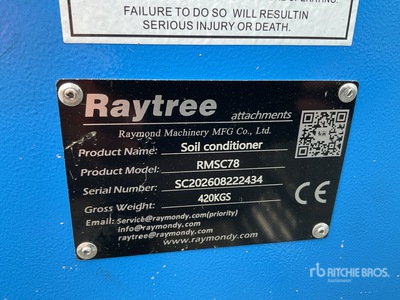 2026 Raytree RMSC78 78 in Skid Steer Power Rake (Unused)