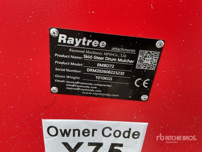 2026 Raytree RMBD72 72 in Drum Trituradoras para minicargadora (Unused)