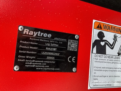 2026 Raytree RMLS18T 24 in Skid Steer Log Splitter (Unused)