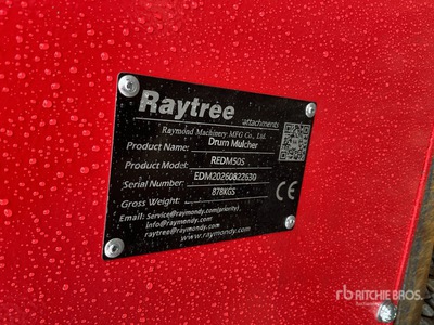 2026 Raytree REDM50S 50 in Excavator Mulcher - Fits Cat 12 - 20 ton (Unused)
