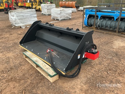 2026 Raytree RMRB72 72 in Power Rake Skid Steer Bucket (Unused)