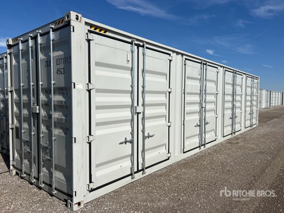 2026 40 ft High Cube Multi-Door Multi doors are bolted together with brackets. Storage Container