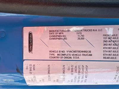 2016 Freightliner M2 106 4x2 Van Truck