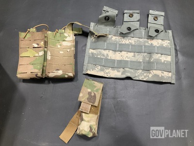 (155) Individual Pouches, (316) 9mm Pouches, (48) Bandoleers & Assorted Items