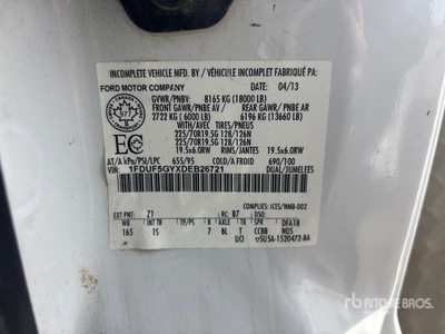 2013 Versalift TEL29NE-03 29 ft on 2013 Ford F-550 4x2 Piattaforma Autocarrata
