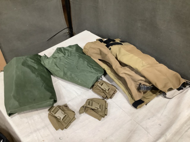 (206) Grenade Pouches, (50) Gaiters, (22) Clothing Bags & Assorted Items