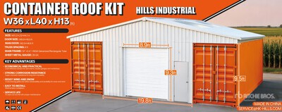 2026 HIlls Industrial 364013 36 ft x 40 ft x 13 ft Refugio de Contenedores (Unused)