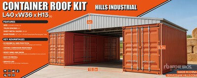 2026 HIlls Industrial 403613 36 ft x 40 ft x 13 ft Refugio de Contenedores (Unused)