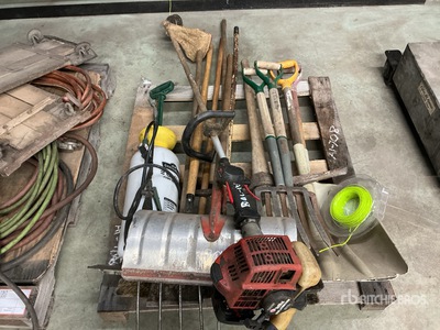 Quantity of Hand Tools and Weed Eater Pièces diverses
