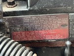Engine with Emission Label