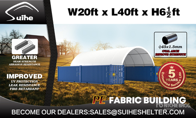 2026 Suihe C2040 20 ft x 40 ft Carpa Protectora para Contenedores (Sin Usar) / Container Storage Canopy Storage Canopy (Unused)