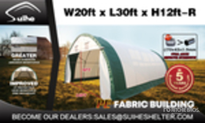 2026 Suihe 203012R-300gPE 20 ft x 30 ft Carpa Almacen (Sin Usar) / Lagerhaus (Unused)