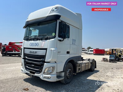 2017 DAF XF460 4x2 S/A Sleeper Truck Tractor (Inoperable)