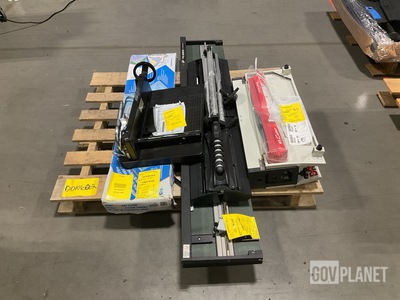 (1) Paper Cutter, (1) Matt Cutter, (1) Projection Screen & Assorted Items