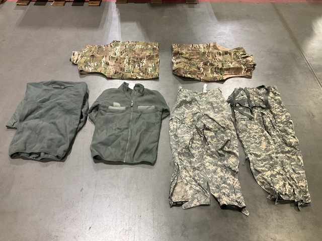 (20) Pairs of Cold Weather Trousers, (18) Vests, (23) Liners & Assorted Items (20) Pairs of Cold Weather Trousers, (18) Vests, (23) Liners & Assorted Items