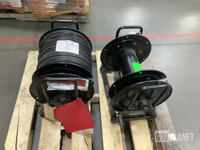 (1) Hannay Reels Cable Reel & (1) Cable Reel w/Fiber Optic Cable
