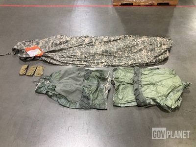 (1) ICS Improved Combat Shelter, (32) Individual Pouches & Assorted Items