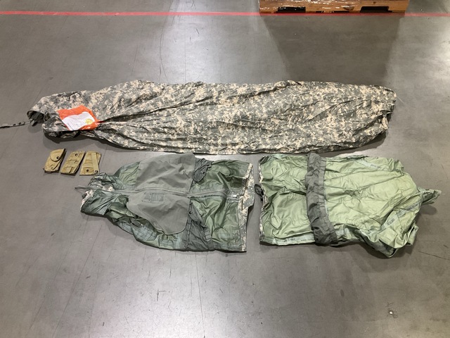 (1) ICS Improved Combat Shelter, (32) Individual Pouches & Assorted Items
