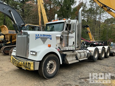 2018 Kenworth W900 8x4 Heavy Haul Cat C15, 18 Speed, 46k Rears, 18k Front, Lift axle Tri/A Day Cab Truck Tractor