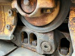 Undercarriage with Left Track Rollers