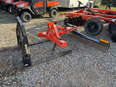 Quantity of (1) Land Pride LR3796 Landscape Rake & (1) Land Pride PFL4548 Pallet Forks